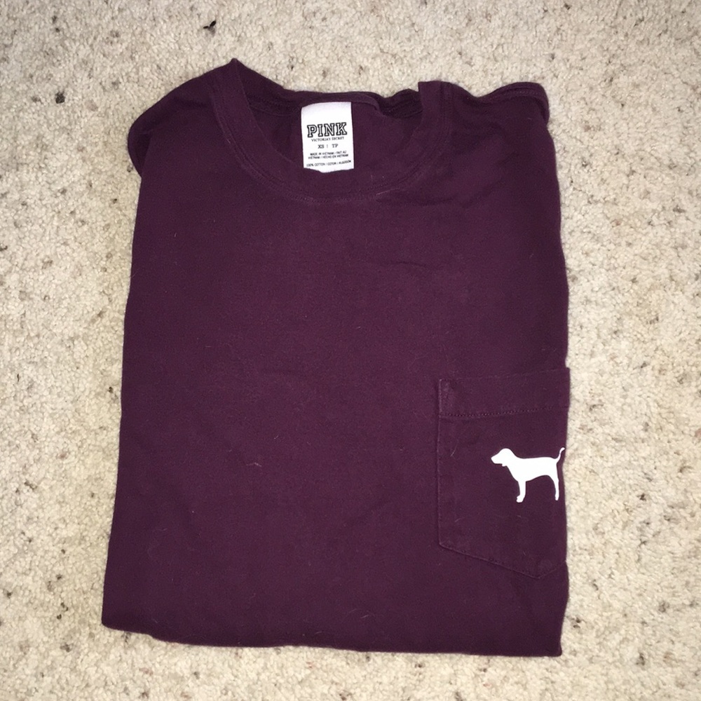 Bergundy VS PINK Long Sleeve
